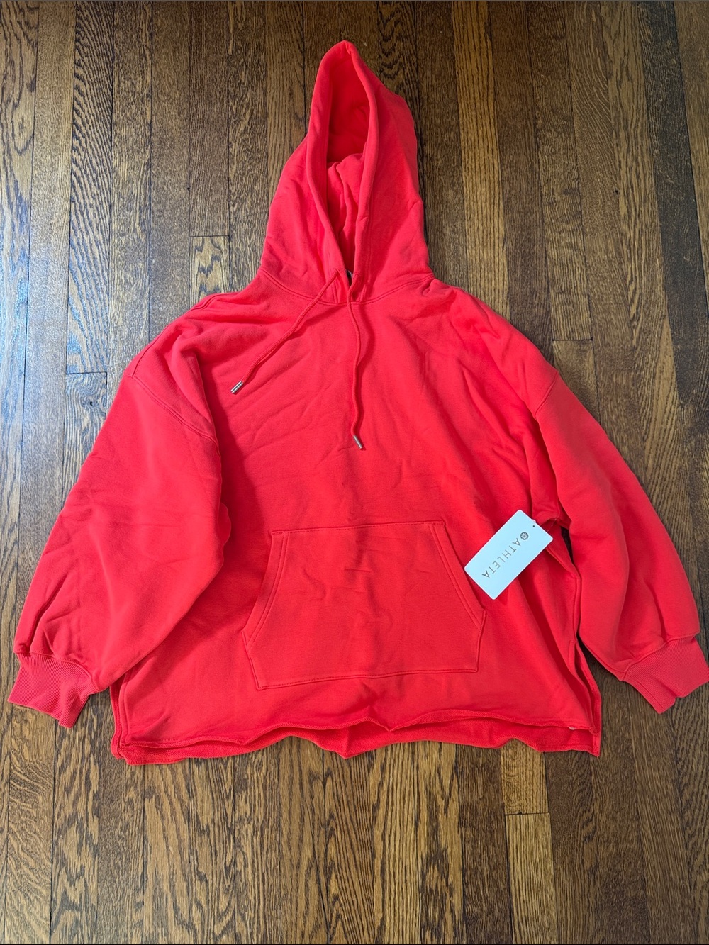 Heavyweight Terry Oversized Hoodie, NWT, Medium, Red